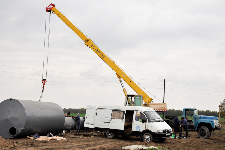 Прокладка водопровода в с.Слобода Рашково. 